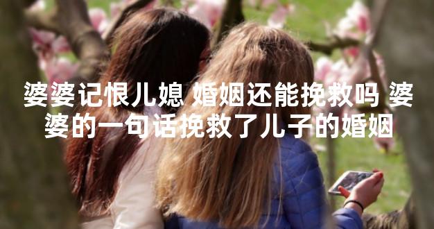 婆婆记恨儿媳 婚姻还能挽救吗 婆婆的一句话挽救了儿